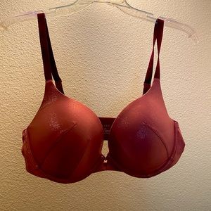 Savage x Fenty Core Microfiber Metallic push up bra- red cocoa chrome